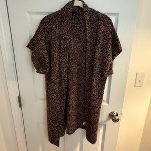 Theory Octavia Mericash Multicolor Short-Sleeve Cardigan, Long, Size Medium